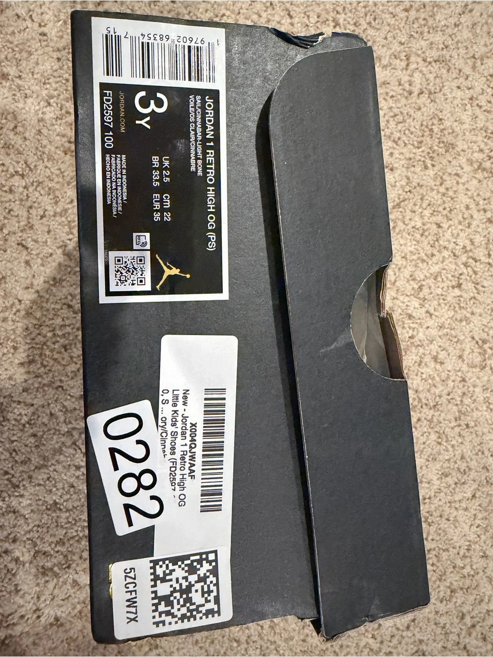 Jordan 1 Retro High OG PS 'Rare Air - Sail Cinnabar' FD2597 100